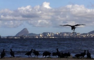 Este es el aspecto de la Bahía de Guanabara, a menos de 500 días de antelación de los JJOO de Río 2016.