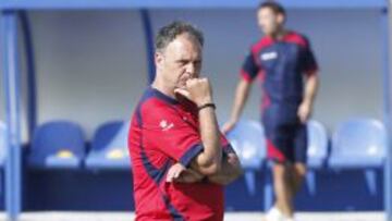 Caparr&oacute;s, durante un entrenamiento.