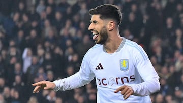 Marco Asensio, celebrando tras marcar un gol en Champions.
