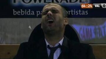 <b>SUFRIMIENTO. </b>Pep lo pasó fatal en el banquillo de Mestalla.