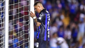 Brayton Vazquez of Queretaro during the 5th round match between Queretaro and Cruz Azul as part of the Liga BBVA MX, Torneo Apertura 2024 at La Corregidora Stadium on August 23, 2024 in Santiago de Queretaro, Mexico.