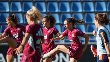 Entrenamiento en Tenerife de la selección española previo al partido contra Dinamarca.