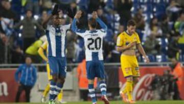 El Espanyol celebra su clasificación.