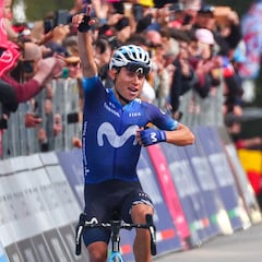 Einer Rubio solventa el Giro para el Movistar en el esperpento de Crans Montana