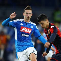 Kevin Agudelo destaca en el empate entre Napoli y Genoa
