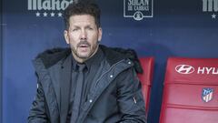 Simeone, en el banquillo del Atl&eacute;tico.