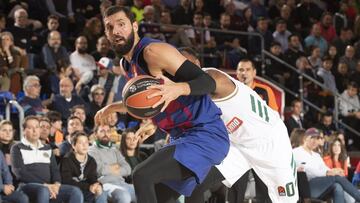 Nikola Mirotic, durante el partido de la Euroliga que ha enfrentado al Barcelona y al Panathinaikos