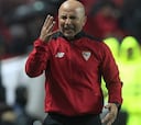 La efusiva celebración de Sampaoli tras el 1-0 de Sevilla