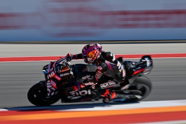 El piloto de Aprilia Racing Team, Jorge Martin, consiguió la segunda plaza en el MotoGp de Estados Unidos.