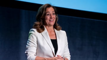 Lola Fernández Ochoa durante la presentación del documental 'El viaje. La medalla de la salud mental' en el Teatro Albéniz, a 17 de abril de 2023, en Madrid (España). Producido por RTVE, la Fundación Blanca de Apoyo al Deportista y Renfe, el documental aborda la importancia de la atención de la salud mental en el deporte de élite, y tiene como objetivo conocer de primera mano episodios personales, de deportistas de reconocido prestigio, relacionados con la salud mental durante la carrera deportiva y las diferentes soluciones desarrolladas para solventar momentos delicados. (A. Pérez Meca / Europa Press)
A. Pérez Meca / Europa Press
17/04/2023