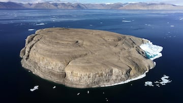 La isla Hans es un pedazo de roca de 1,3 kilómetros cuadrados.