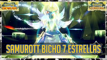 pokemon escarlata purpura teraincursion samurott teratipo bicho 7 estrellas