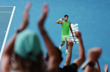 El tenista murciano llegó al tercer set tras ganar las dos primeras mangas.