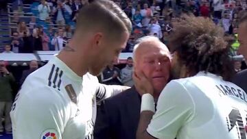 Agustín Herrerín entre lágrimas.