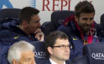 Copa del Rey. Barcelona-Getafe. Messi y Piqué en el banquillo.
