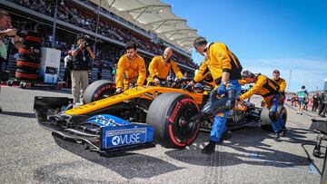 55 SAINZ Carlos (spa), McLaren Renault F1 MCL34, action during the 2019 Formula One World Championship, United States of America Grand Prix from november 1 to 3 in Austin, Texas, USA - Photo Francois Flamand / DPPI
03/11/2019 ONLY FOR USE IN SPAIN