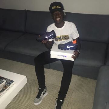 He has a sponsorship deal with Nike and, like most 18 year olds, is a big fan of branded trainers.