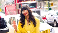 NEW YORK, NEW YORK - MARCH 22: Jameela Jamil is seen on March 22, 2023 in New York City. (Photo by Raymond Hall/GC Images)