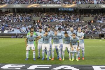 El once inicial del Celta de Vigo. 