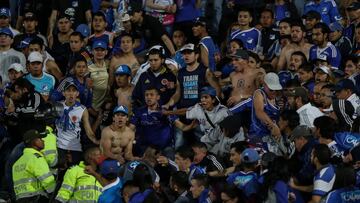 Millonarios tendrá sancionada la tribuna lateral norte.