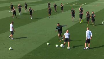 Entrenamiento del Real Madrid previo al duelo con el Levante
