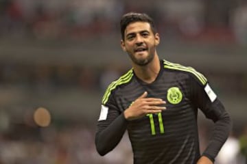 Carlos Vela únicamente jugó contra El Salvador, rival al que le marcó la tercera y última anotación del Tricolor en la cancha del Azteca.