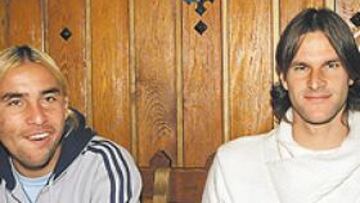 <b>PURA PASIÓN. </b>Marcelo Sosa y Leo Franco reivindicaron más talante del equipo fuera del Calderón.