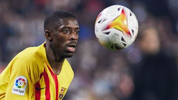 Ousmane Dembele of FC Barcelona looks on during the spanish league, La Liga Santander, football match played between Granada CF and FC Barcelona at Nuevo Los Carmenes stadium on January 8, 2022, in Granada, Spain.
AFP7
08/01/2022 ONLY FOR USE IN SPAIN