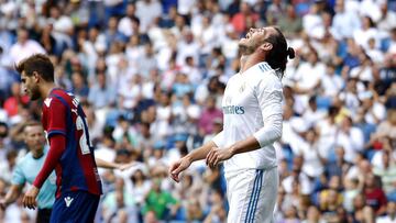 09/09/17 PARTIDO PRIMERA DIVISION
REAL MADRID - LEVANTE
OCASION GARETH BALE
TRISTEZA LAMENTO BALE