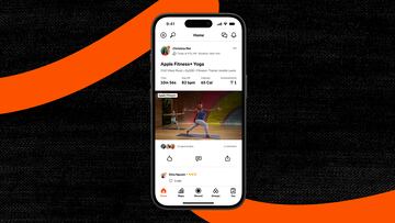 Cartel con el que la red social Strava ha anunciado su colaboración con Apple Fitness+