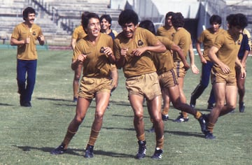 Luis Flores y Rafael Amador en 1995 con Pumas.