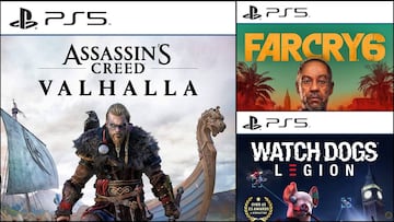 PS5 ya tiene car¨¢tulas para Assassin¡¯s Creed Valhalla, Watch Dogs Legion y Far Cry 6