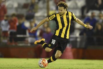 Trayectoria: Independiente, Manchester United FC, Villarreal CF, Atl¨¦tico de Madrid, Inter de Mil¨¢n, SC Internacional, Cerezo Osaka, Pe?arol, Mumbai City FC y Kitchee SC.
