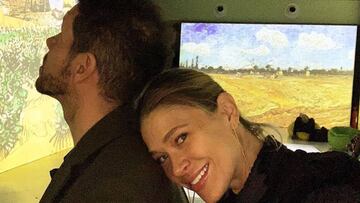 Simeone y Carla Pereyra celebran su quinto aniversario con Van Gogh.