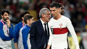 Fernando Santos y Cristiano.