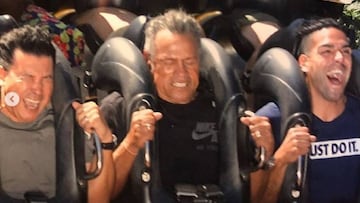 Falcao García con su padre