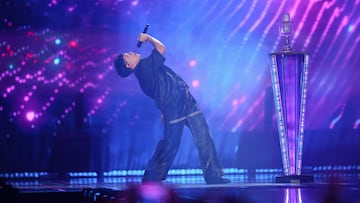 JJ, representing Austria, winner of the 2025 Eurovision Song Contest, performs "Wasted Love" during the Grand Final, in Basel, Switzerland, May 18, 2025. REUTERS/Denis Balibouse