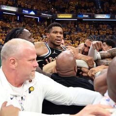 Giannis Antetokounmpo minimiza el altercado con papá de Tyrese Haliburton