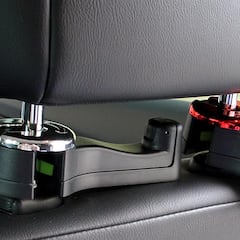 El soporte de móvil para reposacabezas que también funciona como gancho