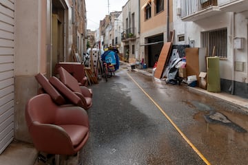 Desperfectos ocasionados por la DANA en Santa Barbara, Tarragona, Catalunya (España). 