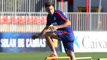 Santiago Arias en un entrenamiento con el Atlético de Madrid