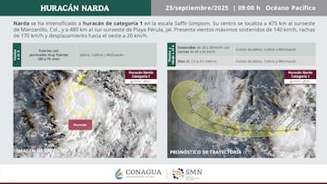Tormenta Tropical Narda en México: así avanza su trayectoria en vivo y estados afectados con lluvias fuertes