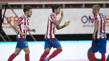 Jose Juan Macias celebrates his goal 1-1 of Guadalajara during the game Guadalajara vs Pumas UNAM, corresponding to the Eighth round match of the Torneo Guard1anes Clausura 2021 of the Liga BBVA MX, at Akron Stadium, on February 28, 2021.
 
 &lt;br&gt;&lt;br&gt;
 
 Jose Juan Macias celebra su gol 1-1 de Guadalajara durante el partido Guadalajara vs Pumas UNAM, correspondiente a la Jornada 08 del Torneo Clausura Guard1anes 2021 de la Liga BBVA MX, en el Estadio Akron, el 28 de Febrero de 2021.