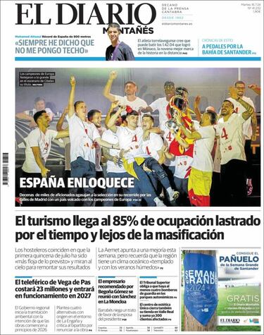 Fiestón, apoteósico... las portadas recogen la gran fiesta de la Selección Española