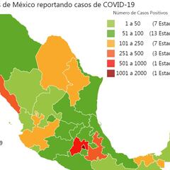 Mapa y casos de coronavirus en México por estados hoy 15 de abril