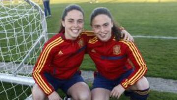 Las gemelas Pilar y Nuria Garrote, jugadoras de la Sub-17.