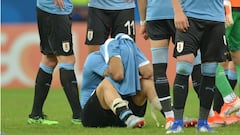 Luis Su&aacute;rez, despu&eacute;s de la eliminaci&oacute;n de Uruguay.