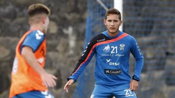 Jorge Sáenz durante una sesión de entrenamiento.