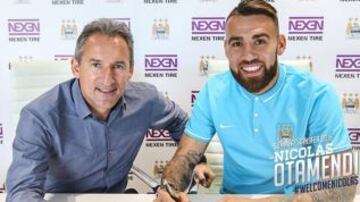 Otamendi se transformó en el defensor más caro del mercado, luego que el City pagara a Valencia 45 millones de euros por su pase.