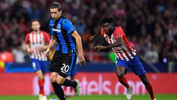 Vanaken, contra el Atlético de Madrid en Champions.